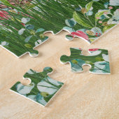 Zwart-witte katten in bloementuin legpuzzel (Zijkant)