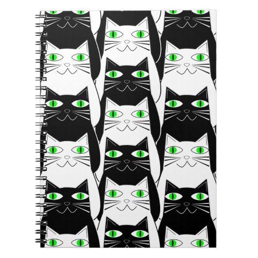 Zwart-witte katten notitieboek (Voorkant)