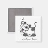 Zwart-witte kattenRESCUE...Het is een liefdesding! Magneet (Voorkant / Achterkant)