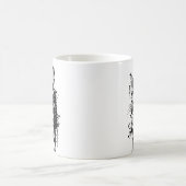 Zwart-Witte Kattenspetters Koffiemok (Center)