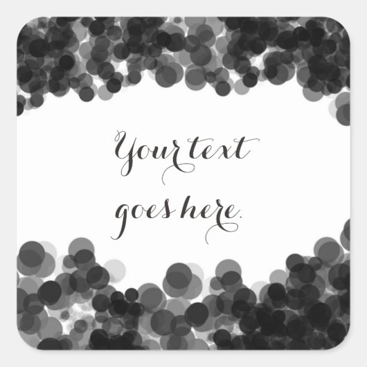 Zwart Witte Kaviar Elegante Feest sticker (Voorkant)