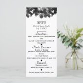 Zwart & Witte Kaviar Stippen Modern Trouwmenu Menu (Staand voorkant)