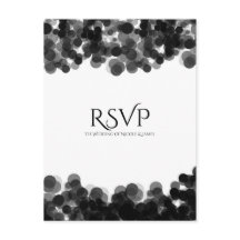 Zwart & Witte Kaviar Stippen Moderne Trouw RSVP