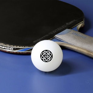 Zwart Witte Keltische Knoopwerk Cirkel Symbool Pingpongbal