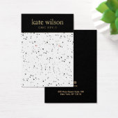 Zwart witte keramische draagkaart visitekaartje (Bureau)