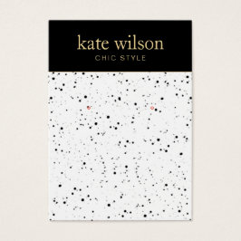 Zwart witte keramische draagkaart visitekaartje