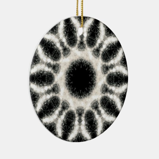 Zwart-witte keramische versiering keramisch ornament (Rechts)