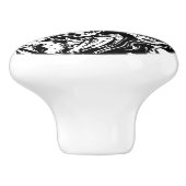 Zwart-witte keramische vormgeving keramische knop (Zijkant)