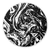 Zwart-witte keramische vormgeving knop (Voorkant)