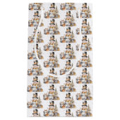 Zwart Witte Kerst Klein Cadeauzakje (Voorkant)