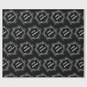 Zwart-witte kerst met mooie kerst cadeaupapier (Vlak)