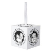 Zwart-witte kerstabel en foto's decoratie (Achter hoekig)