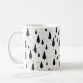 Zwart-Witte Kerstbomen Koffiemok (Links)
