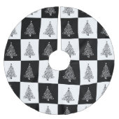 Zwart-witte kerstboom kerstboom rok (Voorkant)