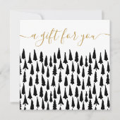 Zwart Witte Kerstcadeaubon (Voorkant)