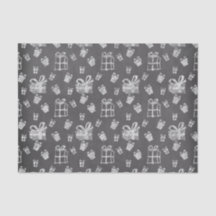 Zwart-witte kerstcadeautjes, alkbordjes