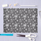Zwart-witte kerstcadeautjes, alkbordjes tissuepapier (Craft)