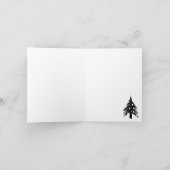 Zwart-witte kerstkaarten feestdagen kaart (Binnen)