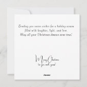 Zwart-witte Kerstman met rendieren Feestdagenkaart (Achterkant)