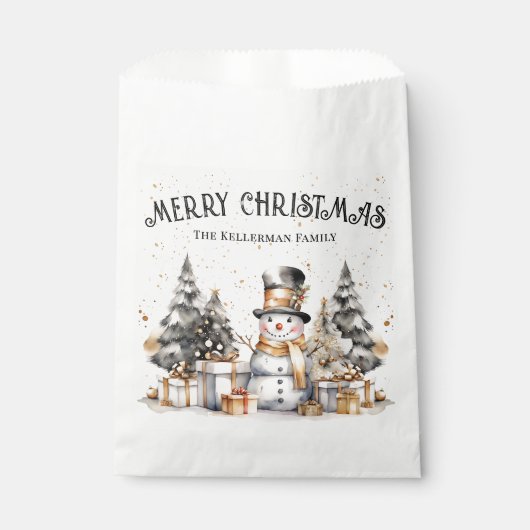 Zwart Witte Kerstmis Bedankzakje (Voorkant)