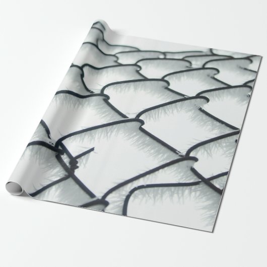 Zwart-witte kettingkoppeling cadeaupapier (Uitgerold)