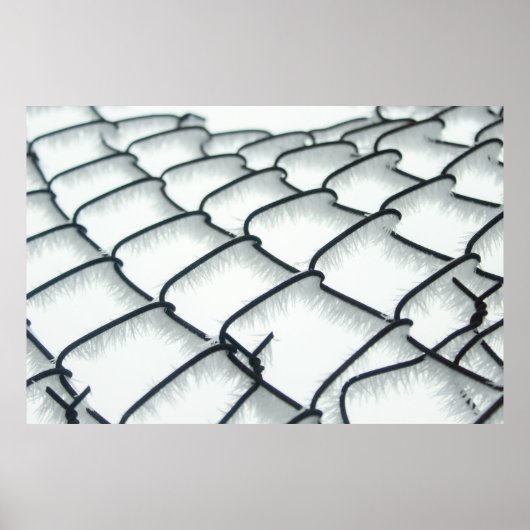 Zwart-witte kettingkoppeling poster (Voorkant)