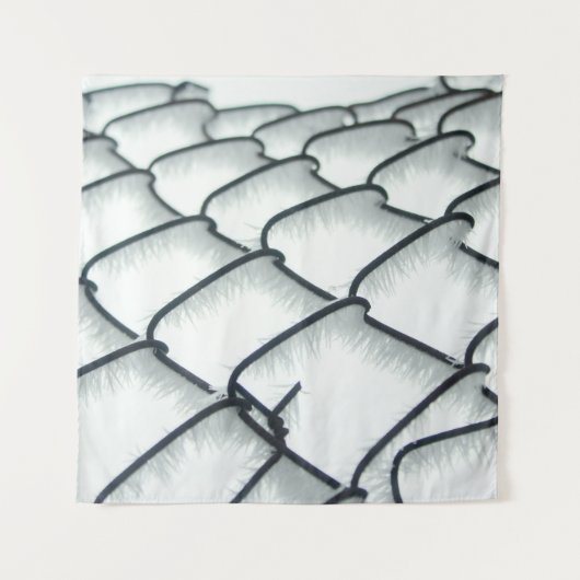Zwart-witte kettingkoppeling wandkleed (Voorkant)