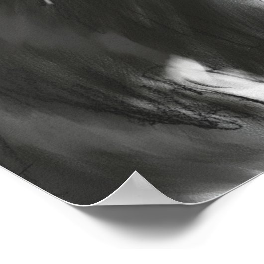 Zwart-witte keukentekening poster (Hoek)