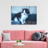 Zwart + Witte Keuten Canvas Afdruk (Insitu (Woonkamer))