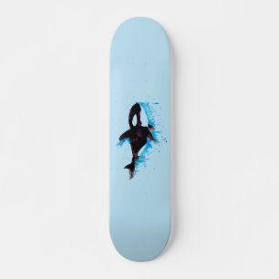 Zwart-witte killer walvis persoonlijk skateboard
