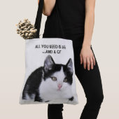 Zwart Witte Kitten All Over Print Tote Tas (Dichtbij)