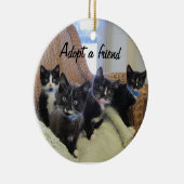 Zwart-witte Kittens Keramisch Ornament (Rechts)