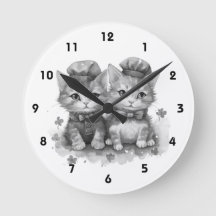 Zwart-witte kittens met strik stropdas en leuke pe