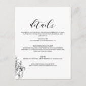 Zwart Witte Klassieke Minimalistische Moderne Trou Informatiekaartje (Voorkant)