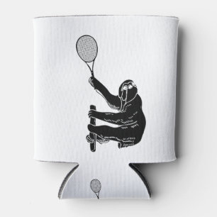 Zwart-witte klassieke sleuf met Tennis Racquet Blikjeskoeler
