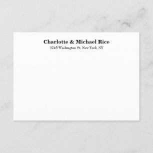 Zwart-witte klassieke tekst elegante familie informatiekaartje