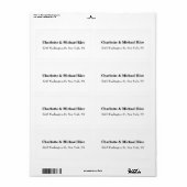 Zwart Witte Klassieke Vetgedrukte Tekst Elegante F Etiket (Full Sheet)