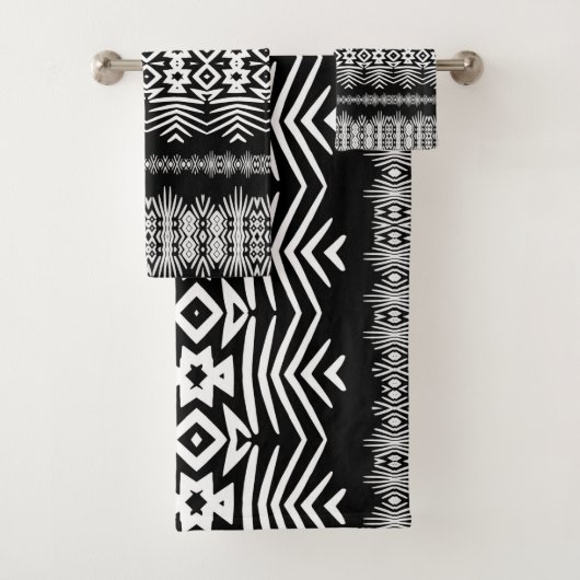 Zwart-witte kleding bad handdoek (Insitu)