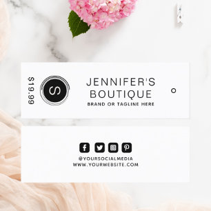 Zwart Witte Kleding Hanglabels Kleine Zakelijke On Contactkaartje