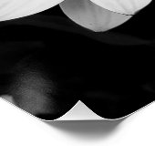 Zwart-witte kleine spin op bloem perfect poster (Hoek)