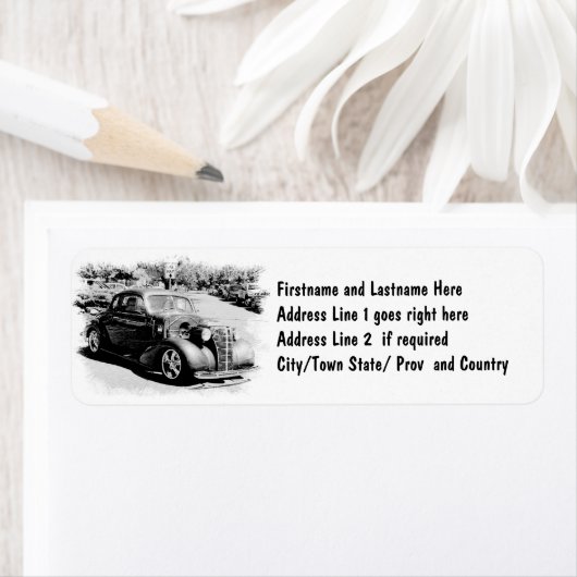 Zwart-witte kleur -  auto etiket (Insitu)