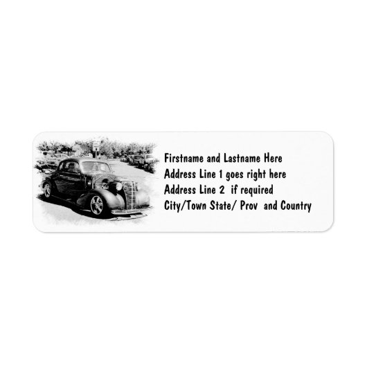 Zwart-witte kleur -  auto etiket (Voorkant)