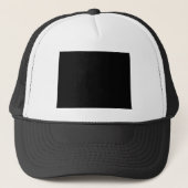 Zwart-witte kleur trucker pet (Voorkant)