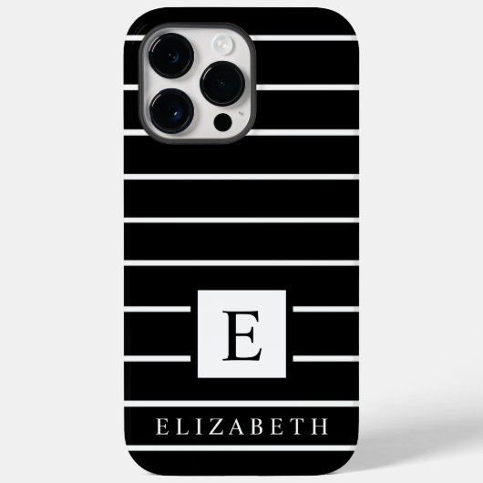 zwart-witte kleurenstrepen Case-Mate iPhone case (Achterkant)