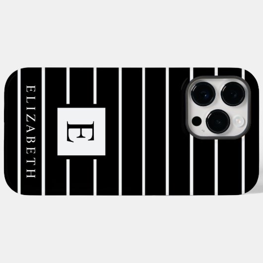  zwart-witte kleurenstrepen Case-Mate iPhone case (Achterkant (horizontaal))