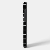 zwart-witte kleurenstrepen iPhone hoesje (Linkerkant)
