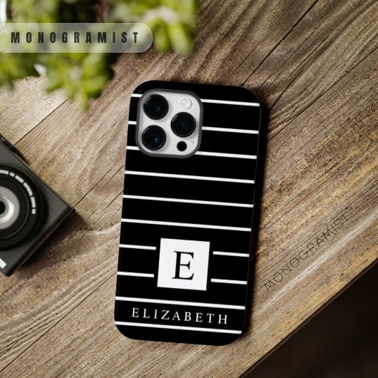 zwart-witte kleurenstrepen iPhone hoesje
