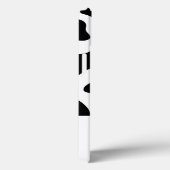Zwart-witte Koe Afdrukken, Initiaal kleurenblok Case-Mate iPhone Case (Achterkant / Rechts)