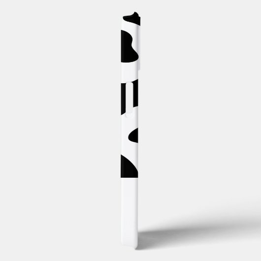 Zwart-witte Koe Afdrukken, Initiaal kleurenblok Case-Mate iPhone Case (Achterkant / Rechts)