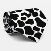 Zwart-witte Koe Afdrukknecktie Stropdas (Opgerold)